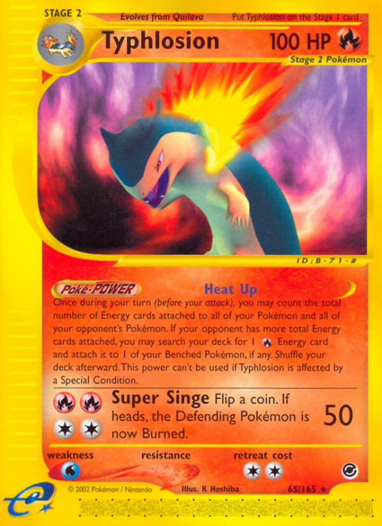 Typhlosion 65/165 E-Card Expedition Base Set