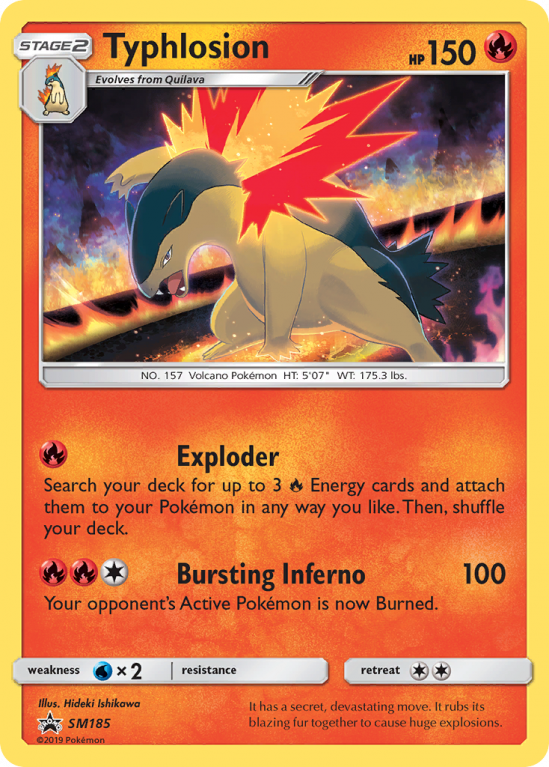 Typhlosion SM185/156 Sun & Moon SM Black Star Promos
