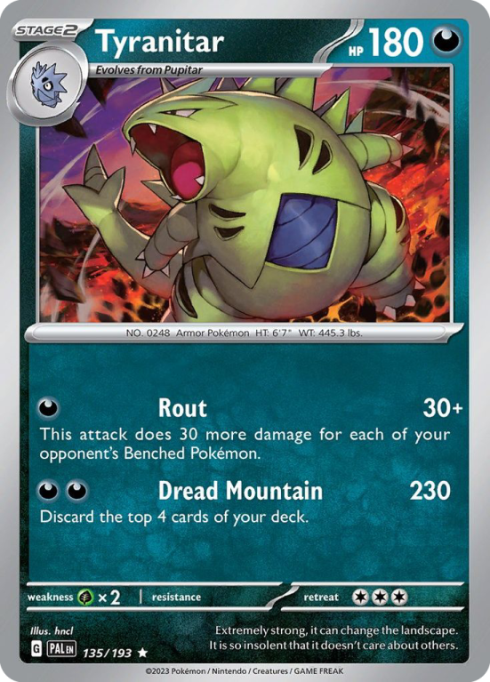 Tyranitar 135/193 Scarlet & Violet Paldea Evolved