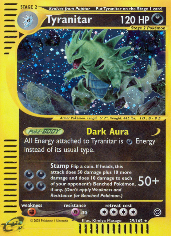 Tyranitar 29/165 E-Card Expedition Base Set