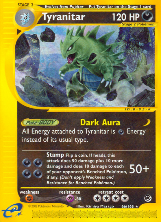 Tyranitar 66/165 E-Card Expedition Base Set