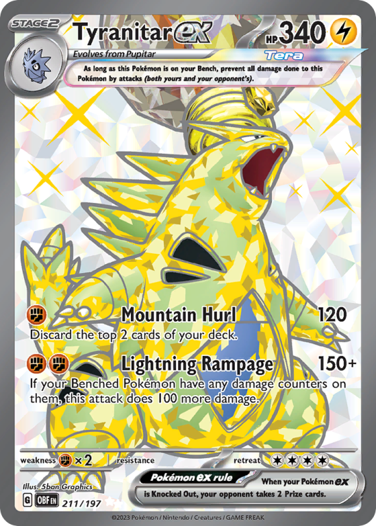 Tyranitar ex 211/197 Scarlet & Violet Obsidian Flames