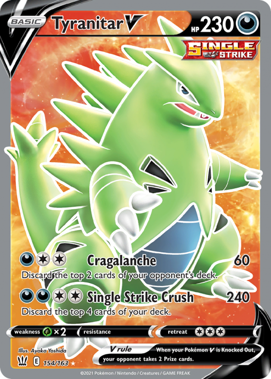 Tyranitar V 154/163 Sword & Shield Battle Styles