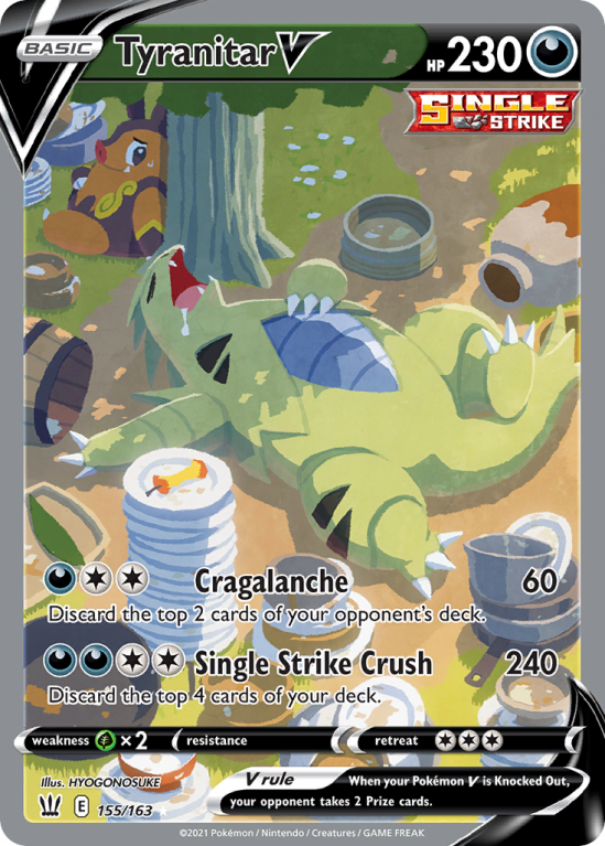 Tyranitar V 155/163 Sword & Shield Battle Styles