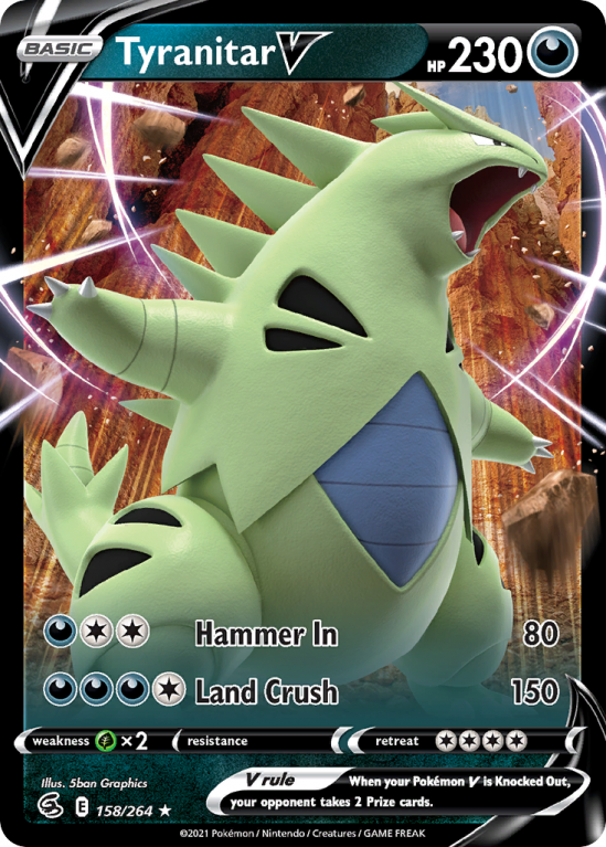 Tyranitar V 158/264 Sword & Shield Fusion Strike