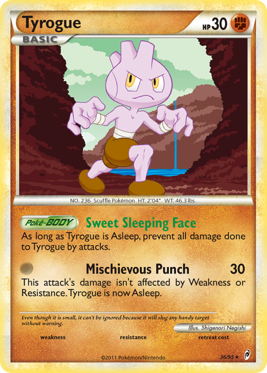 Tyrogue 36/106 HeartGold & SoulSilver Call of Legends