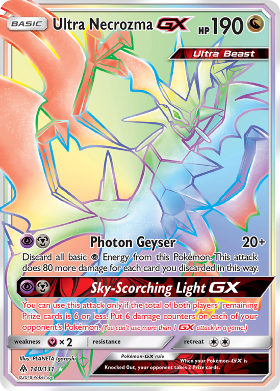 Ultra Necrozma-GX 140/131 Sun & Moon Forbidden Light