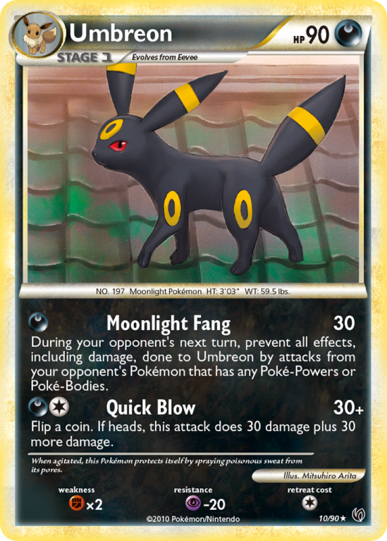Umbreon 10/90 HeartGold & SoulSilver HS—Undaunted