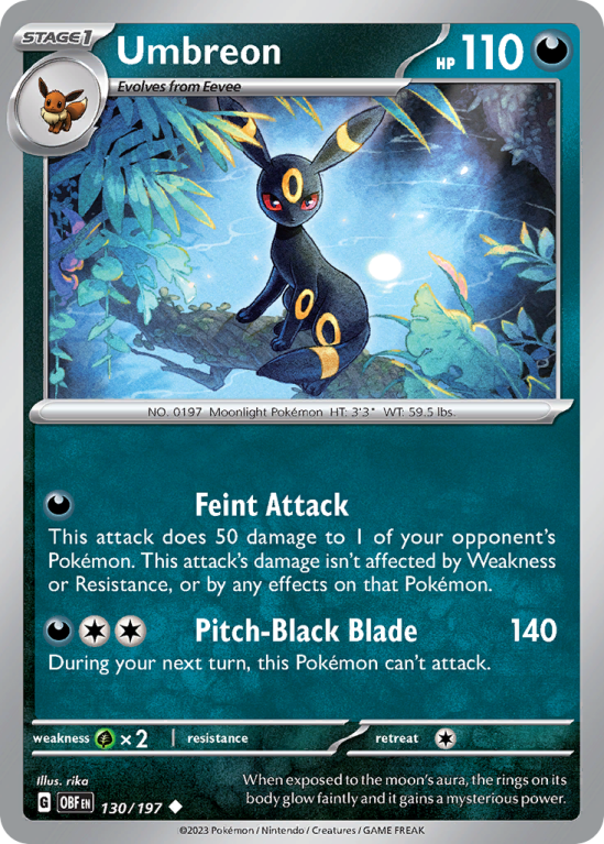Umbreon 130/197 Scarlet & Violet Obsidian Flames