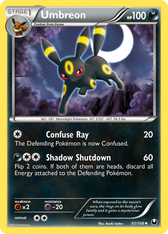 Umbreon 61/108 Black & White Dark Explorers