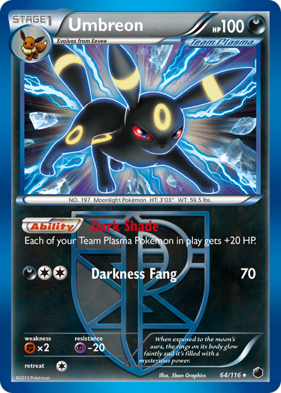 Umbreon 64/116 Black & White Plasma Freeze