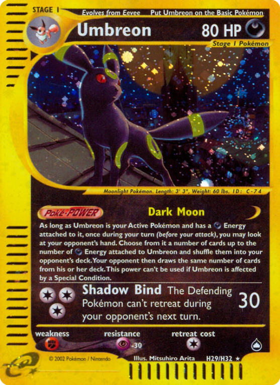 Umbreon H29/186 E-Card Aquapolis