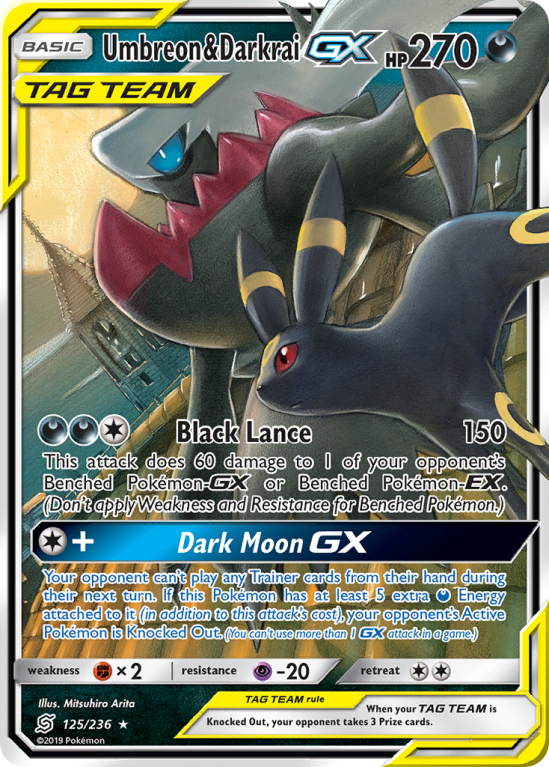 Umbreon & Darkrai-GX 125/236 Sun & Moon Unified Minds