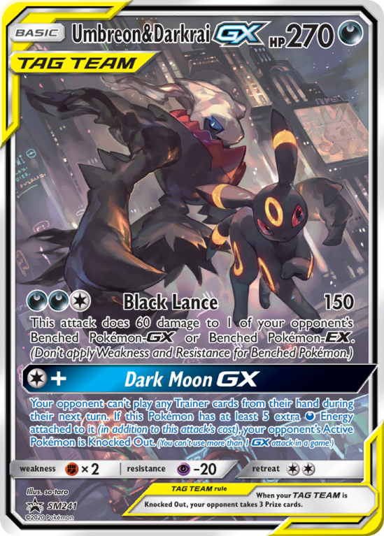 Umbreon & Darkrai-GX SM241/156 Sun & Moon SM Black Star Promos