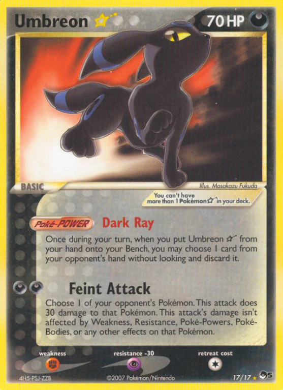 Umbreon Star 17/17 POP POP Series 5