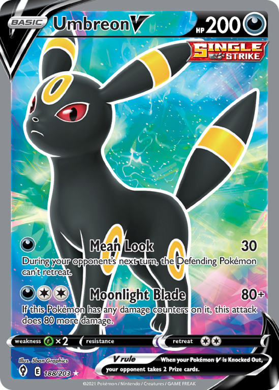 Umbreon V 188/203 Sword & Shield Evolving Skies