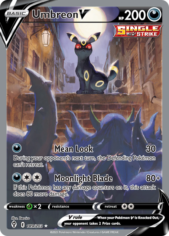Umbreon V 189/203 Sword & Shield Evolving Skies
