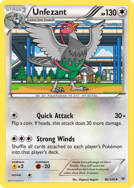 Unfezant 80/108 XY Roaring Skies