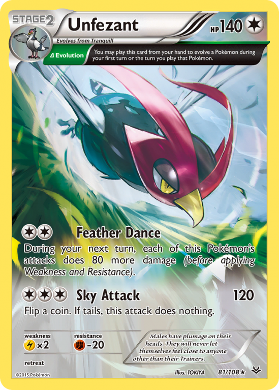 Unfezant 81/108 XY Roaring Skies