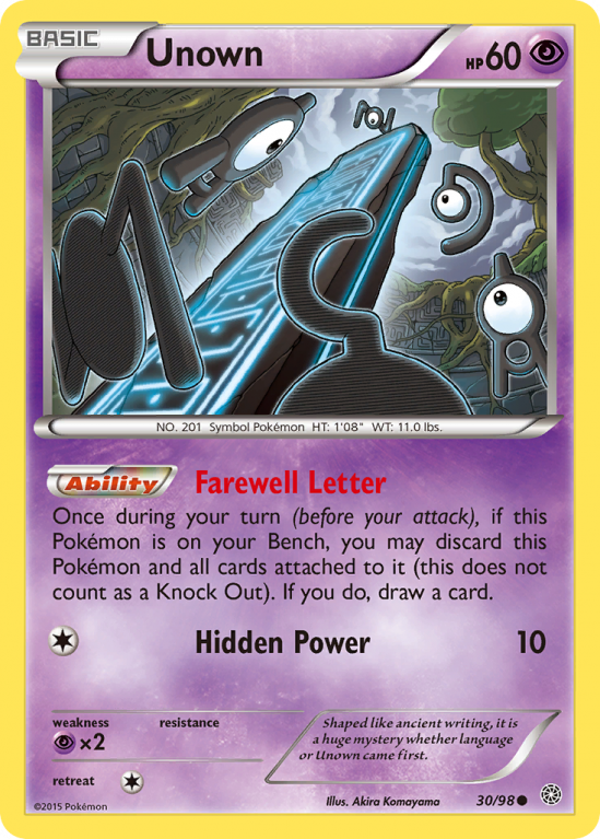 Unown 30/98 XY Ancient Origins
