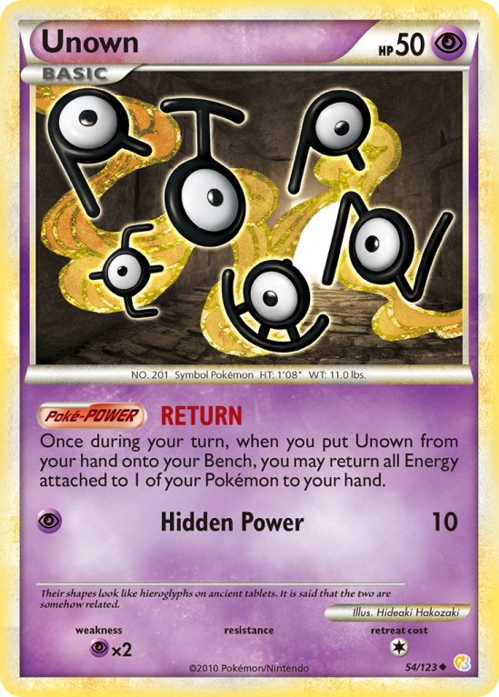 Unown 54/123 HeartGold & SoulSilver HeartGold & SoulSilver
