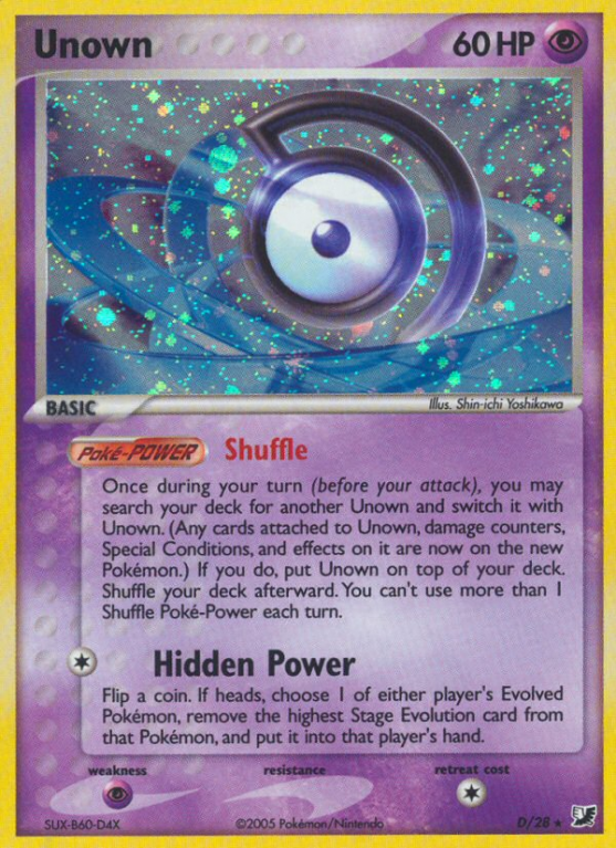 Unown D/115 EX Unseen Forces