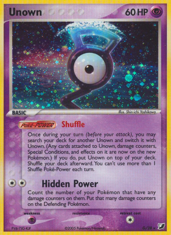 Unown G/115 EX Unseen Forces