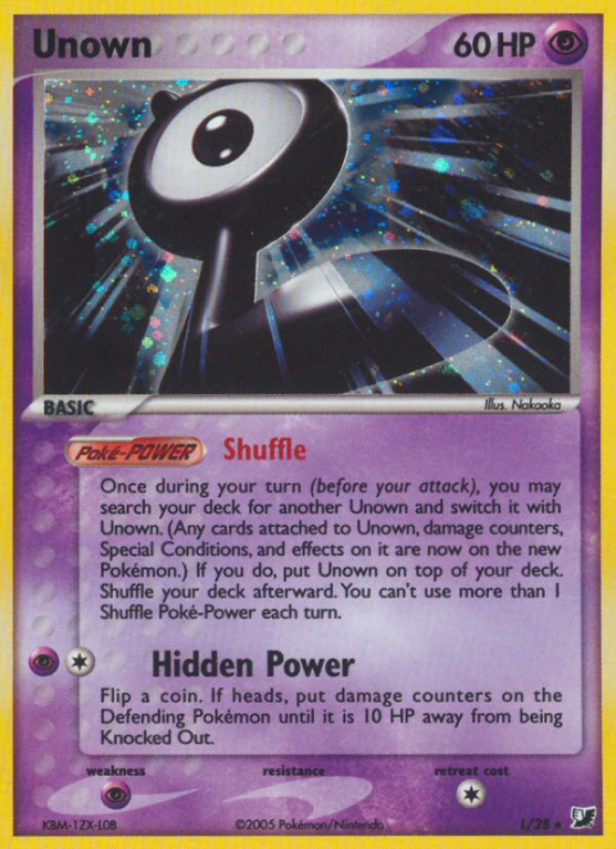 Unown L/115 EX Unseen Forces