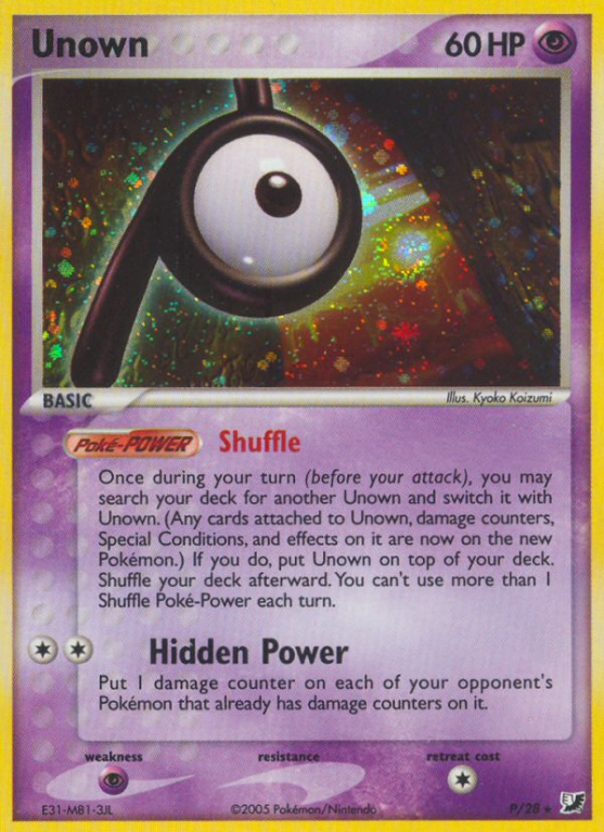 Unown P/115 EX Unseen Forces
