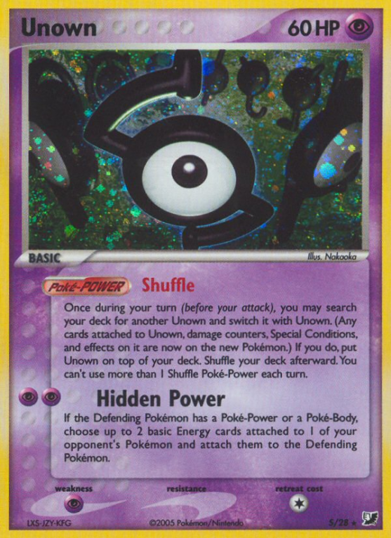 Unown S/115 EX Unseen Forces