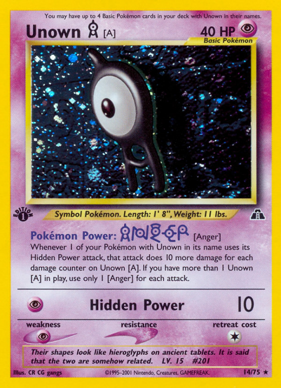 Unown [A] 14/75 Neo Neo Discovery