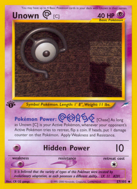 Unown [C] 57/113 Neo Neo Destiny