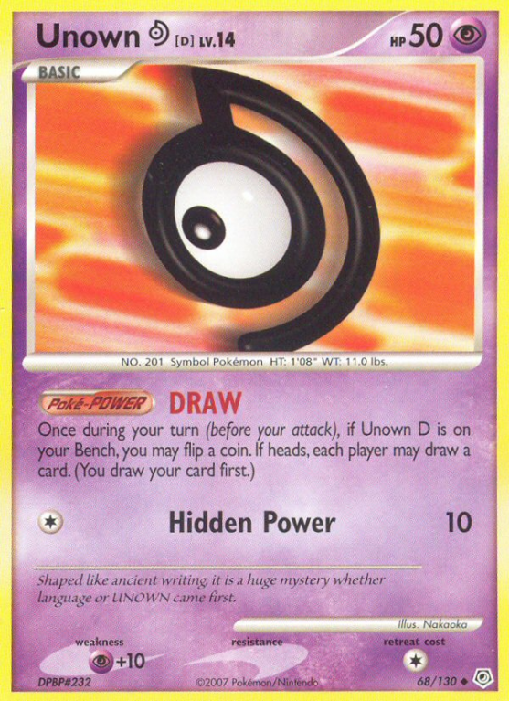 Unown D 68/130 Diamond & Pearl Diamond & Pearl