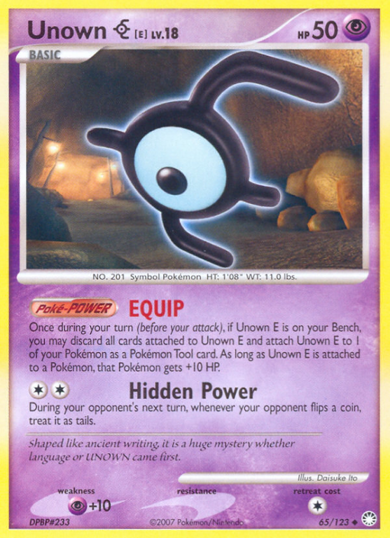 Unown E 65/123 Diamond & Pearl Mysterious Treasures