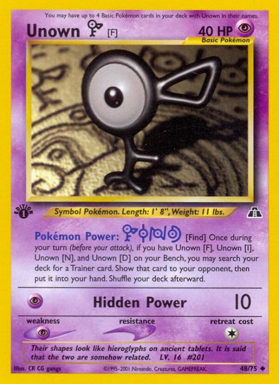 Unown [F] 48/75 Neo Neo Discovery