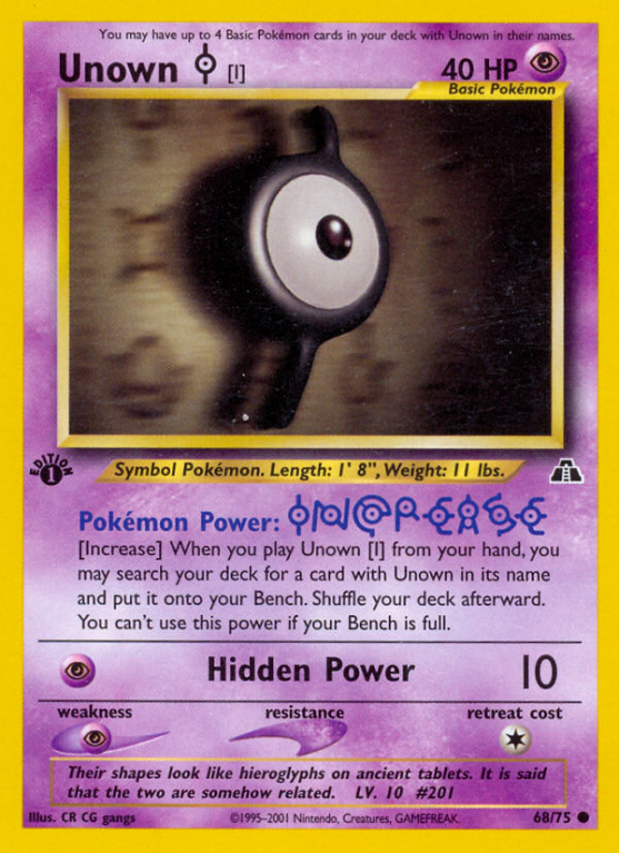Unown [I] 68/75 Neo Neo Discovery