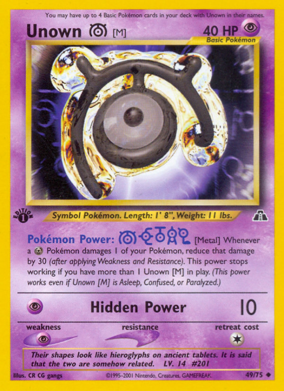 Unown [M] 49/75 Neo Neo Discovery