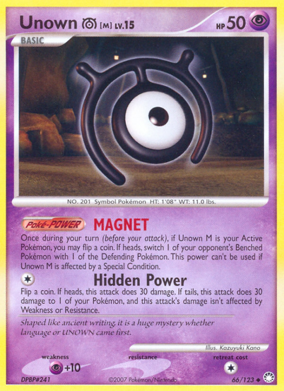 Unown M 66/123 Diamond & Pearl Mysterious Treasures