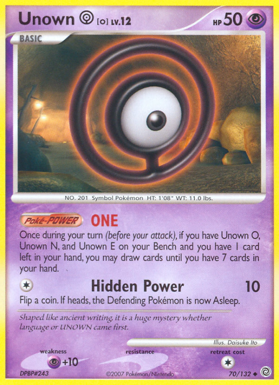 Unown O 70/132 Diamond & Pearl Secret Wonders