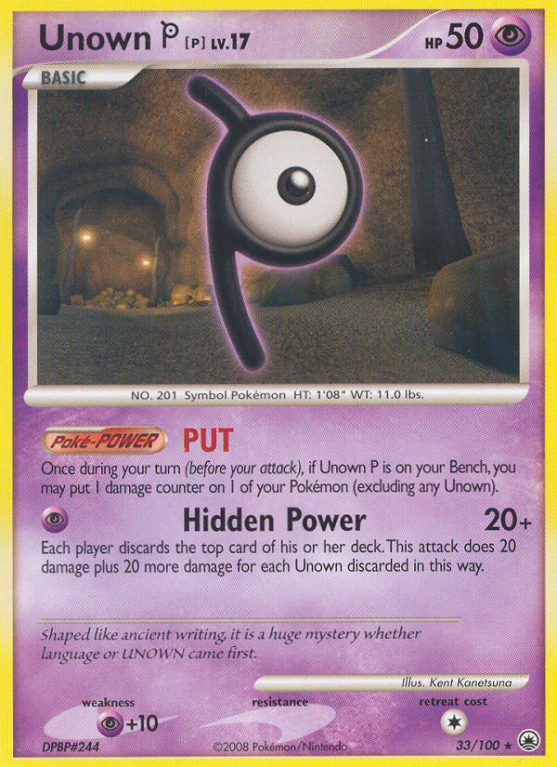 Unown P 33/100 Diamond & Pearl Majestic Dawn