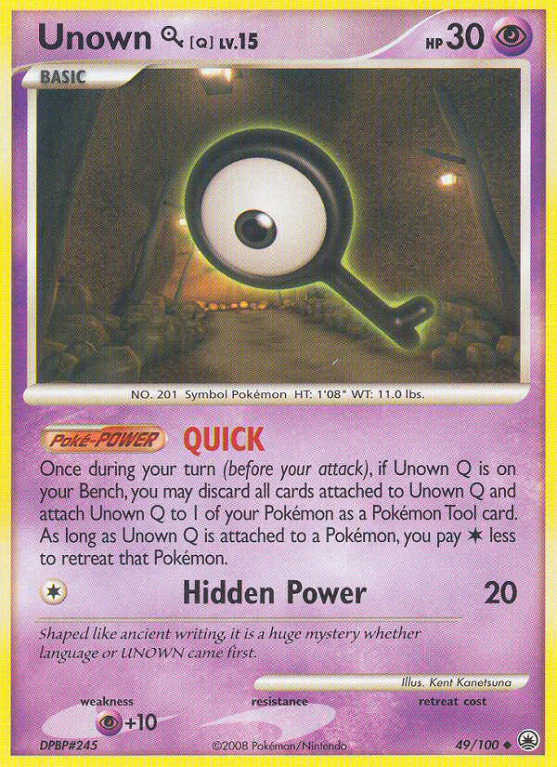 Unown Q 49/100 Diamond & Pearl Majestic Dawn