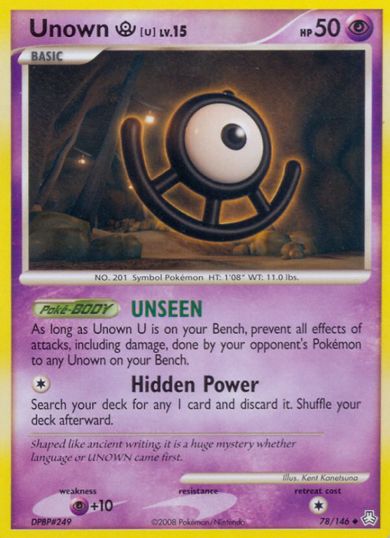 Unown U 78/146 Diamond & Pearl Legends Awakened