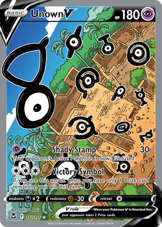 Unown V 177/195 Sword & Shield Silver Tempest
