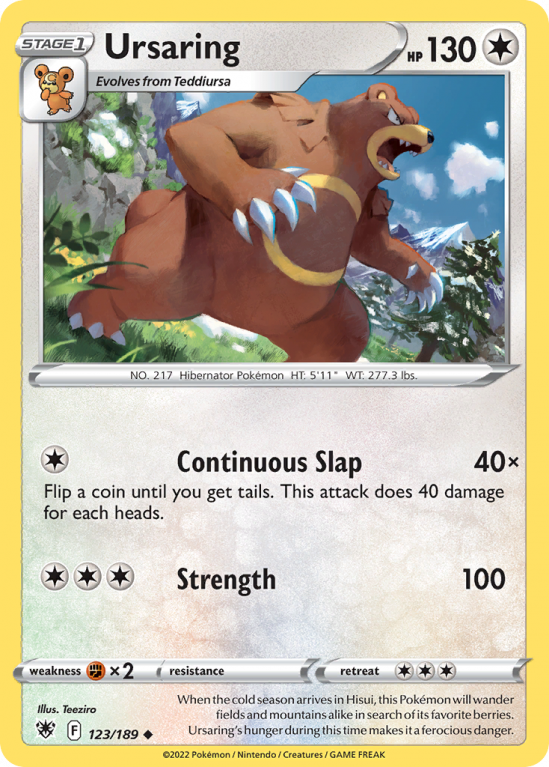 Ursaring 123/189 Sword & Shield Astral Radiance