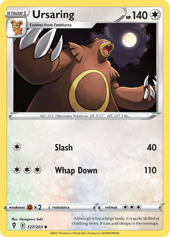 Ursaring 127/203 Sword & Shield Evolving Skies