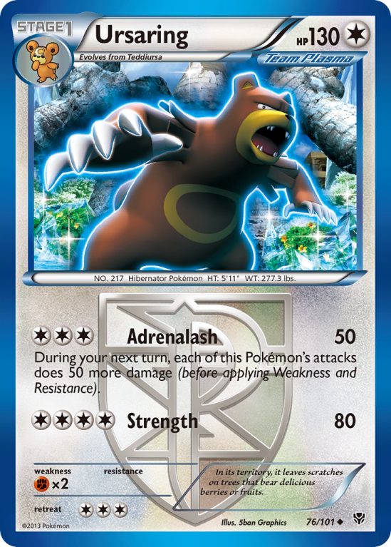 Ursaring 76/101 Black & White Plasma Blast