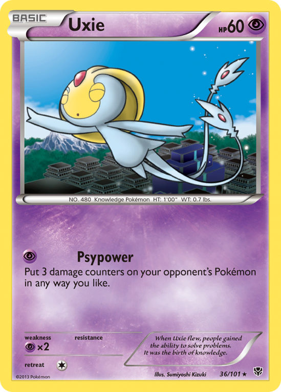 Uxie 36/101 Black & White Plasma Blast