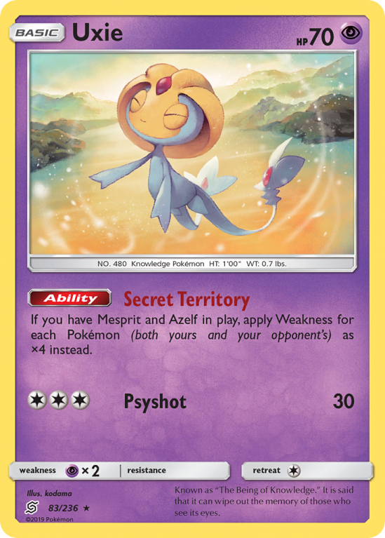 Uxie 83/236 Sun & Moon Unified Minds