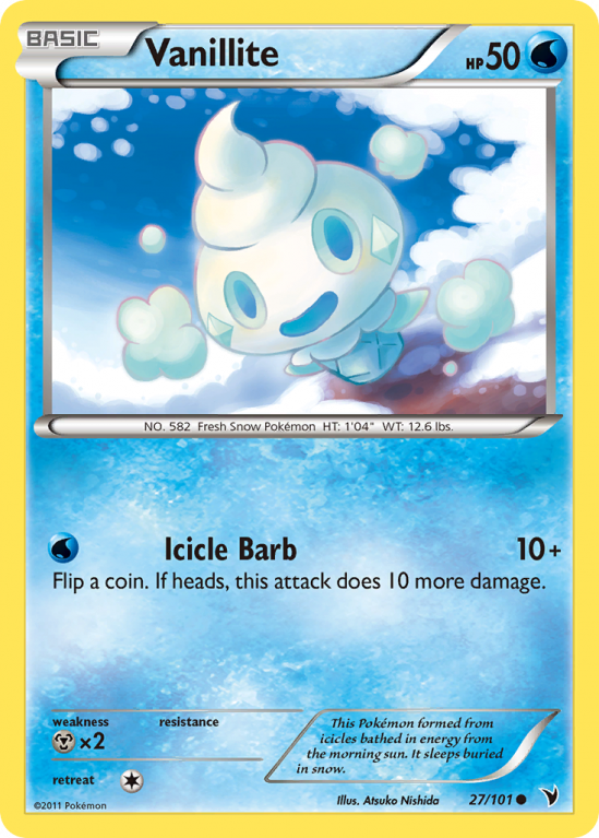Vanillite 27/101 Black & White Noble Victories
