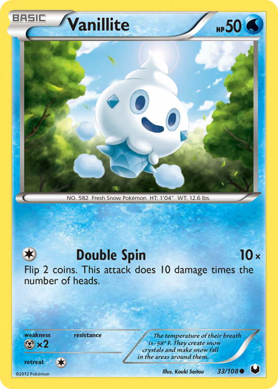 Vanillite 33/108 Black & White Dark Explorers